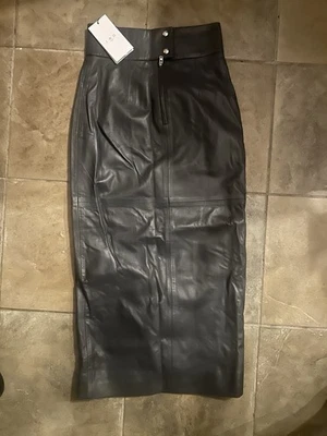 IRO WOMEN’S LAMB LEATHER SKIRT, SIZE 32-23W, size 0Retail $995, Brand New W/Tags - Imagem 1 de 4