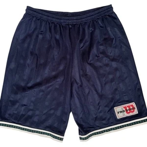 Vintage Wilsom Pro 5000 Basketball Shorts Mesh Mens Size L Navy Blue Polyester - Picture 1 of 9