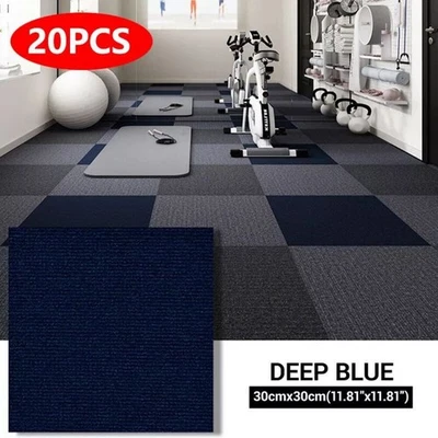 20Stk Teppichfliesen Selbstklebend Teppichboden Bodenbelag Auslegware 30 x 30 cm - Bild 1 von 4