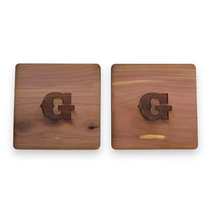 Cedar Coaster - PERSONALIZED Set of 6 - Picture 1 of 6