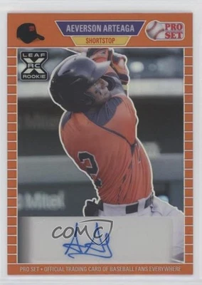 2021 Leaf Pro Set Metal 1989 Orange Rainbow /7 Aeverson Arteaga #PA-AA1 Auto - Image 1 of 2