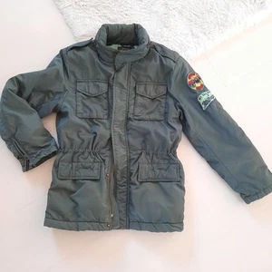 Scotch Soda Shrunk Military Piloten Biker Steppjacke w. Neu Khaki Patch Gr. 128 - Bild 1 von 5