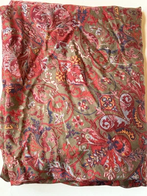 RARE EUC Ralph Lauren GALAHAD Red *QUEEN FITTED SHEET Sateen Vintage Paisley - Image 1 of 4
