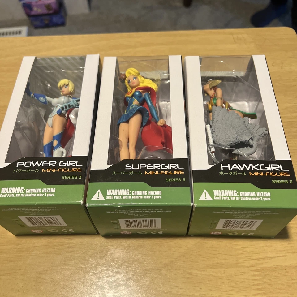DC Direct Ame Comi Series 3 Lot Supergirl PowerGirl Hawkgirl Mini-Figure 6” - Image 1 of 4