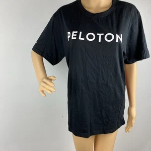 T-shirt donna Peloton grande nera manica corta scritta pre-restrinta - Foto 1 di 7