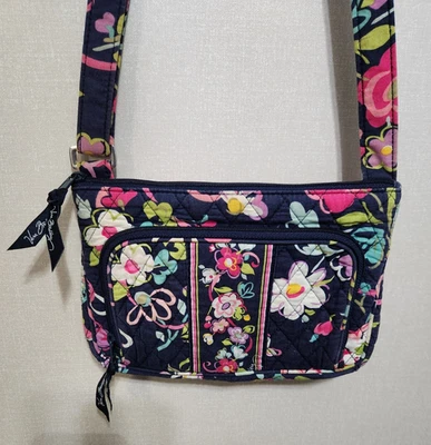 Vera Bradley Frannie Hipster Crossbody Purse in "Floral Ribbons" Pattern - Image 1 of 4