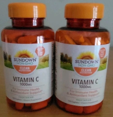 (2) Sundown vitamina C 1000 mg cápsulas 133 cápsulas.  04/2027 - Imagem 1 de 4
