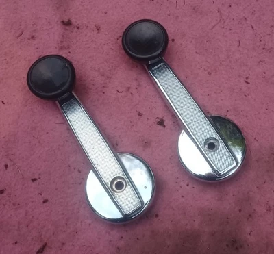 2x CAPRI MK1 PRE-FACELIFT WINDOW WINDERS CRANK HANDLES CHROME SQUARE DRIVE TYPE - Image 1 of 4