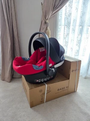 Cybex Aton M GOLD i-Size Babyschale Basis M Kind AUSSTELLUNGSSTÜCK Priam Platinum - Bild 1 von 4