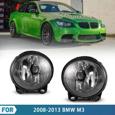 Pair For 2007-2013 BMW E92 M Sport 328i 335i Coupe Fog Lights Clear Bumper Lamps - Image 1 of 4