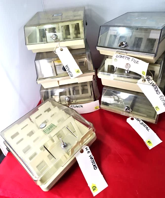 3.5" Inch 100+ Floppy Disk Box Container with key You Select one x1 Disc storage - Image 1 of 4