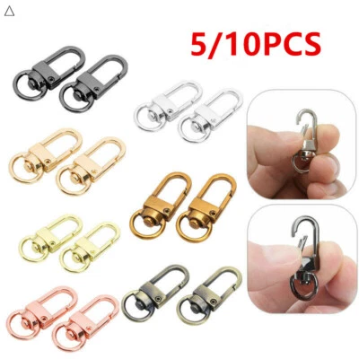 5/10 Lot Metal Swivel Clasp Lanyard Snap Hook Lobster Claw Clasps Trigger Clip - Image 1 of 2