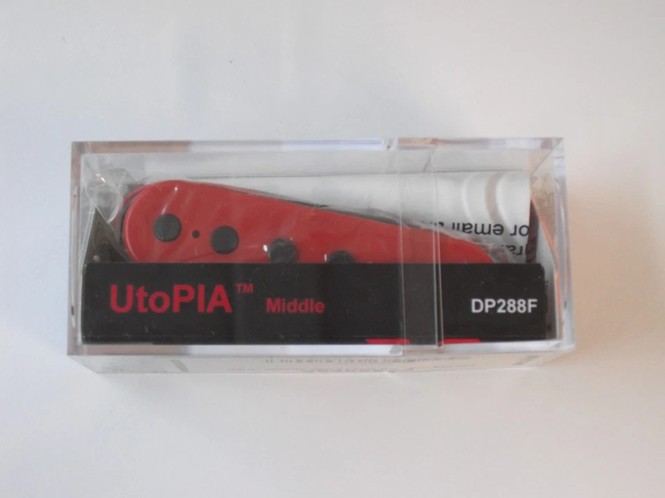 DiMarzio Utopia Middle Single Coil Pick-up Red W/Black Poles DP 288 F - Image 1 of 1