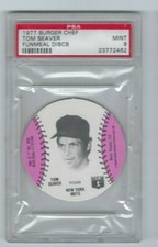 1977 Burger Chef Funmeal Disc Tom Seaver NY Mets HOF MVP   -MINT PSA 9-