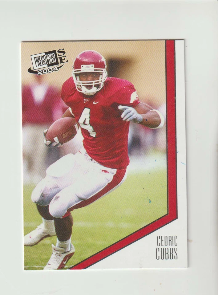 2004 Press Pass SE #4 Cedric Cobbs rookie card, Arkansas Razorbacks star - Image 1 of 1