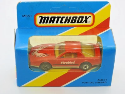 MATCHBOX MACAU 1983 MB51 RED PONTIAC FIREBIRD MINT IN UNOPENED UNHUNG BLUE M BOX - Image 1 of 4