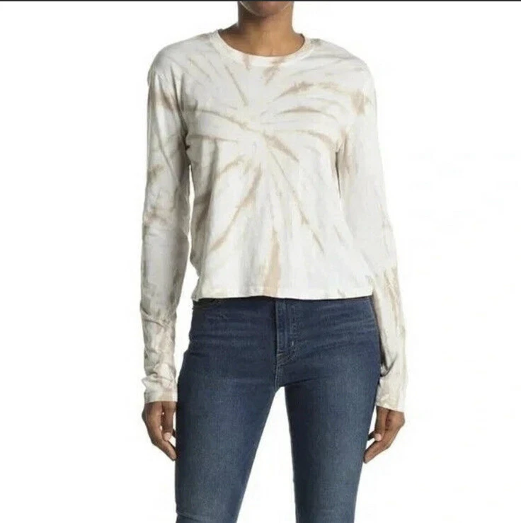 Sage Collective Tie Dye Long Sleeve Top Dune Size M