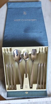 besteck box set 24 tlg WMF CROMARGAN germany alt top vintage deko ca 70er jahre - Bild 1 von 4