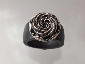 Accesorio de botón - "Espiral plata vieja" - 15mm - Compatible con Charlotte 21 - Imagen 1 de 3