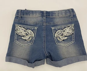 Faded Glory Girls Jeans Shots Blue  Size 10 - Picture 1 of 5