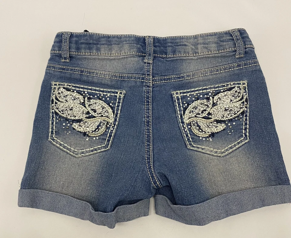 Faded Glory Girls Jeans Shots Blue  Size 10 - Image 1 of 4