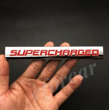 Metal Polished Supercharged Engine Car Trunk Emblem Badge Decal Sticker Sport