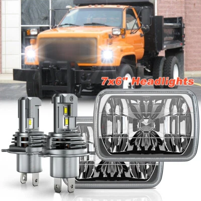 Newest for GMC C4500 C5500 C6500 C7500 C8500 Topkick 7x6" LED Headlights HI/LO - Image 1 of 4