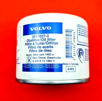 Filtro de aceite original Volvo 240, 260, 340, 740, 760, 780, 850, 940 V70 V90 - 3517857 Foto 1 de 4