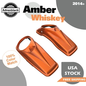 Advanblack Amber Whiskey 8" Saddlebag Speaker Lids For Harley Touring 14+ - Bild 1 von 7