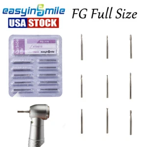 10Pc/1PK Dental Tungsten Steel Carbide Burs FG Burs for Drills Root Canal Files - Picture 1 of 12