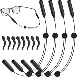 (2) sets (8)  Eyeglass straps, pk/4, men, women, kids. Fits all glasses. , New - Picture 1 of 1