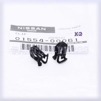 1554-00061 OEM GENUINO NISSAN ARMADA INFINITI PARABRISAS PILAR MOLDURA CLIP - 2 piezas Foto 1 de 4