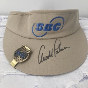 ARNOLD PALMER 2005 Masters Tournament Autographed on SBC Golf Visor USA With Pin - Picture 1 of 8