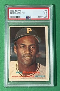 1957 Topps #76 Bob Clemente Roberto Clemente Graded PSA 3 Pirates HOF