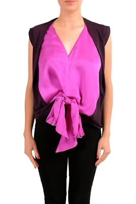 Viktor & Rolf Women's Silk Two Tones Sleeveless Blouse Top US S IT 40 - Image 1 of 3