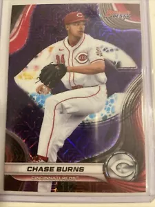 2024 Bowmans Best Chase Burns Purple mojo Refractor 222/250 TOP PROSPECT Reds - Picture 1 of 4