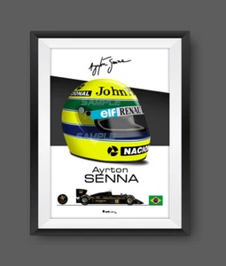 Ayrton Senna 1985 Helmet Angle F1 Print - Scuderia GP - Picture 1 of 1