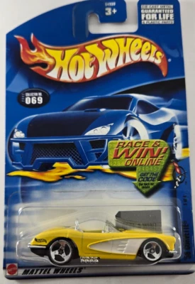 2002 Corvette Series Hot Wheels '58 CORVETTE New Diecast Toy Car Mint - Image 1 of 4