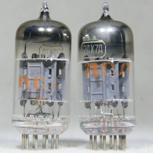 Matched Pair RCA 12AX7A/ECC83 Short Plate O-Getter Made in USA - Picture 1 of 13