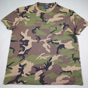 Camisa Polo Ralph Lauren Para Hombres Grande Camuflaje Calce Clásico Bolsillo Camiseta Poni - Imagen 1 de 8
