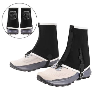 Sleek Black Low Gaiters with Stability Features for Outdoor Enthusiasts - Picture 1 of 12