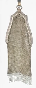Antique Victorian SilverPlate Mesh Chainmail Flapper Purse 7” Long *Read* - Picture 1 of 17