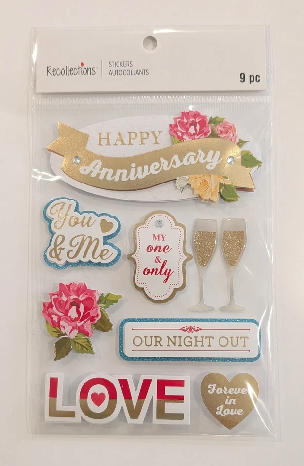 Happy Anniversary Scrapbooking Stickers by Recollections  - Image 1 of 2