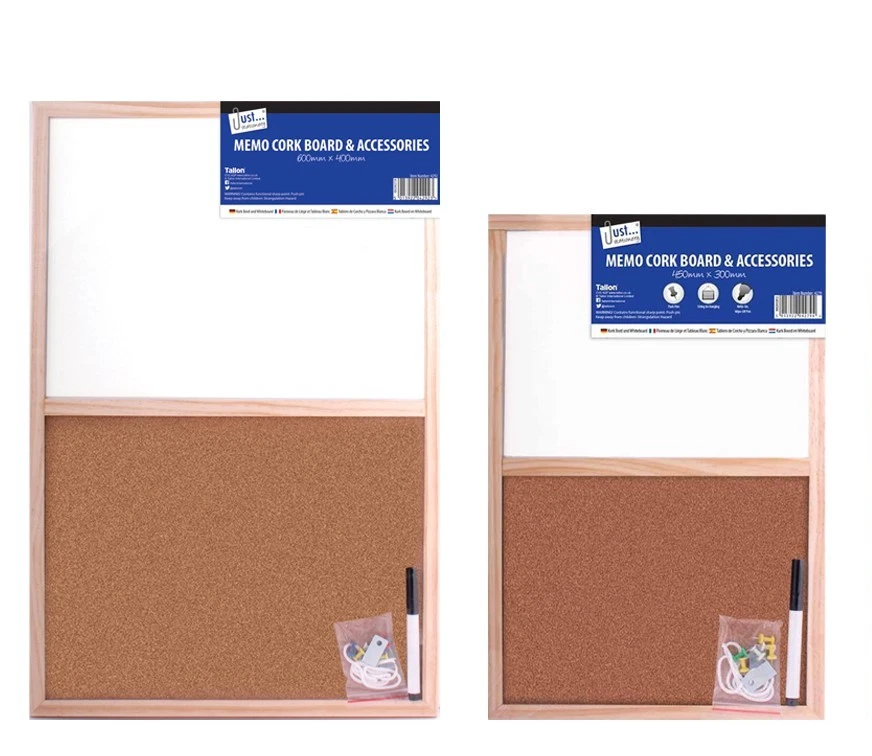 Split Cork/ White Board & Accessories - Assorted Sizes - Home Office & School  - Image 1 of 1