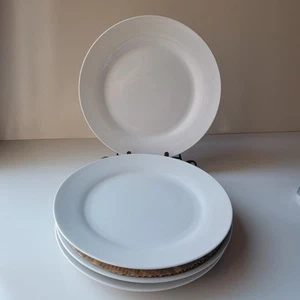New Pottery Barn Caterer's Box Rim Porcelain Dinner Plates 10.5" - Picture 1 of 4