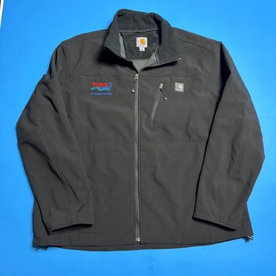 Carhartt Jacket Mens Trident Seafood Softshell Jet Black Full Zip J250 BLK in XL - Image 1 of 4