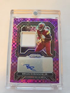2022 Prizm Brian Robinson Jr Purple Power Rookie Auto /49 Washington Commanders - Picture 1 of 3