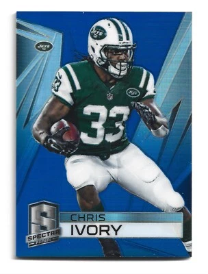 /49 Blue Prizm 2014 Panini Spectra #41 Chris Ivory New York Jets Football Card  - Image 1 of 2