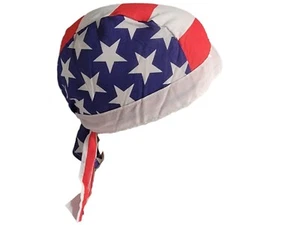 2 piezas. Gorra Calavera EE. UU. Mega Estrellas Bandera Americana Envoltura de Cabeza Trapo Durag Sombrero Bandana EE. UU. - Imagen 1 de 2