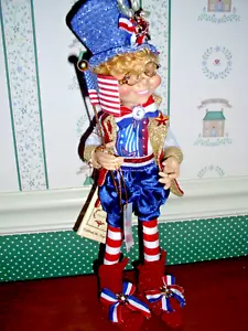 Mark Roberts 2019 - Small I Love the America Elfin #10/500-. 14"H-NUEVO - Imagen 1 de 2